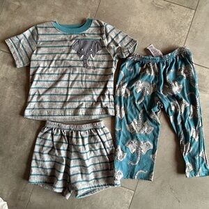 Striped Elephant Kids Pajama Set